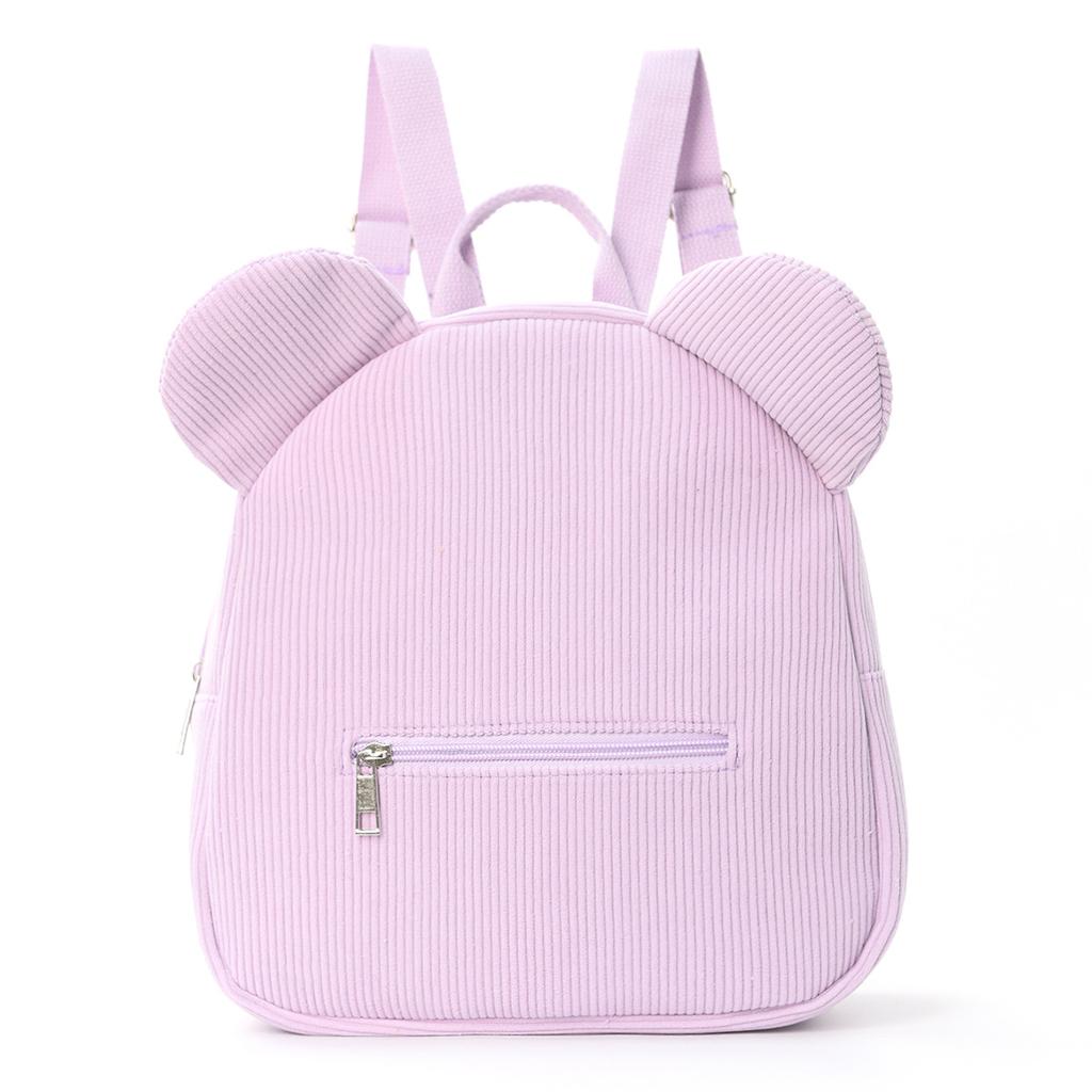 Kids Plush Backpack Fashion Bear Ear Backpacks Children's Cute Cartoon Backpack Corduroy Backpack for Girls Children's Gift