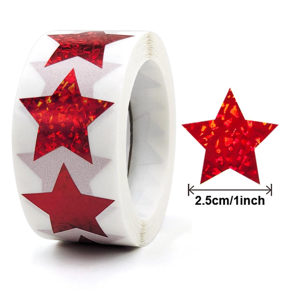 500pcs Glitter Star Stickers for Kids Reward Foil Student Behavior Planner Classroom Incentive Supplies Christmas Decorate Gifts