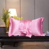 Double-Sided Mulberry Silk Pillowcase - Ice Silk, Wide Edge, Solid Color, and Beautiful Design.
