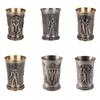 Cocktail Cup Wine Cup Retro Theme Metal Texture Offering Insulation Small Capacity Suitable for Beverages Water