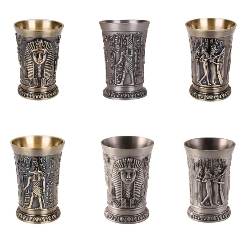 Cocktail Cup Wine Cup Retro Theme Metal Texture Offering Insulation Small Capacity Suitable for Beverages Water