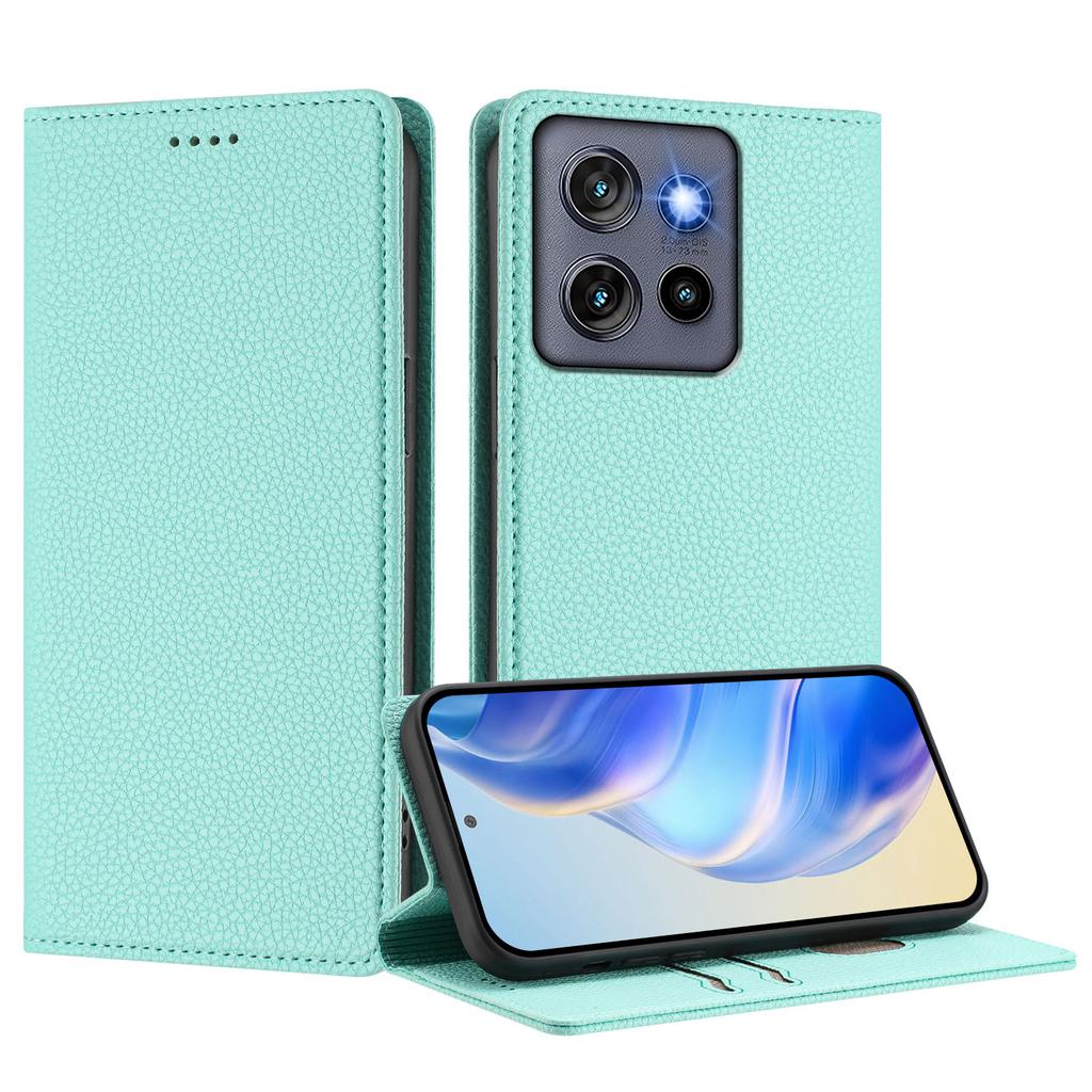 For Motorola Edge 50 Neo 5G Wallet Case RFID Blocking Litchi Texture Leather Mobile Cover