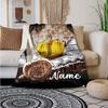 Yellow Softballcustomize Your Name Outdoor Blanket Suitable For All Seasons Comfortable And Warm Soft Blanket Suitable For Travel Gifts For Relatives