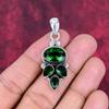 Chrome Diopside Handmade Gemstone Pendant, 925 Solid Sterling Silver Pendant, Unique Design Jewelry Pendant