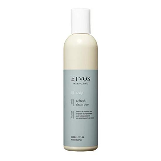 

ETVOS Refresh Shampoo 230ml Refreshing Silicone-free Amino acid-based Scalp odor Stickiness Scalp care [For women, men, unisex]