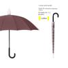 Waterproof Umbrella for Men and Women, Double Automatic Large Car-Mounted 16-Rib Long Handle Umbrella, Oversized Black Umbrella for Men and Women