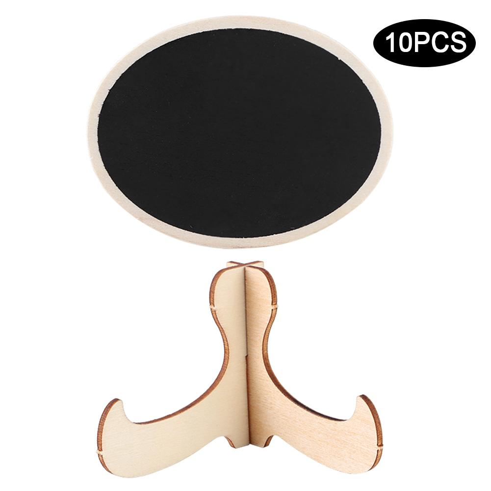 10Pcs Wood Mini Display Blackboard Art Craft Desktop Message Board Ornament for Wedding Decor