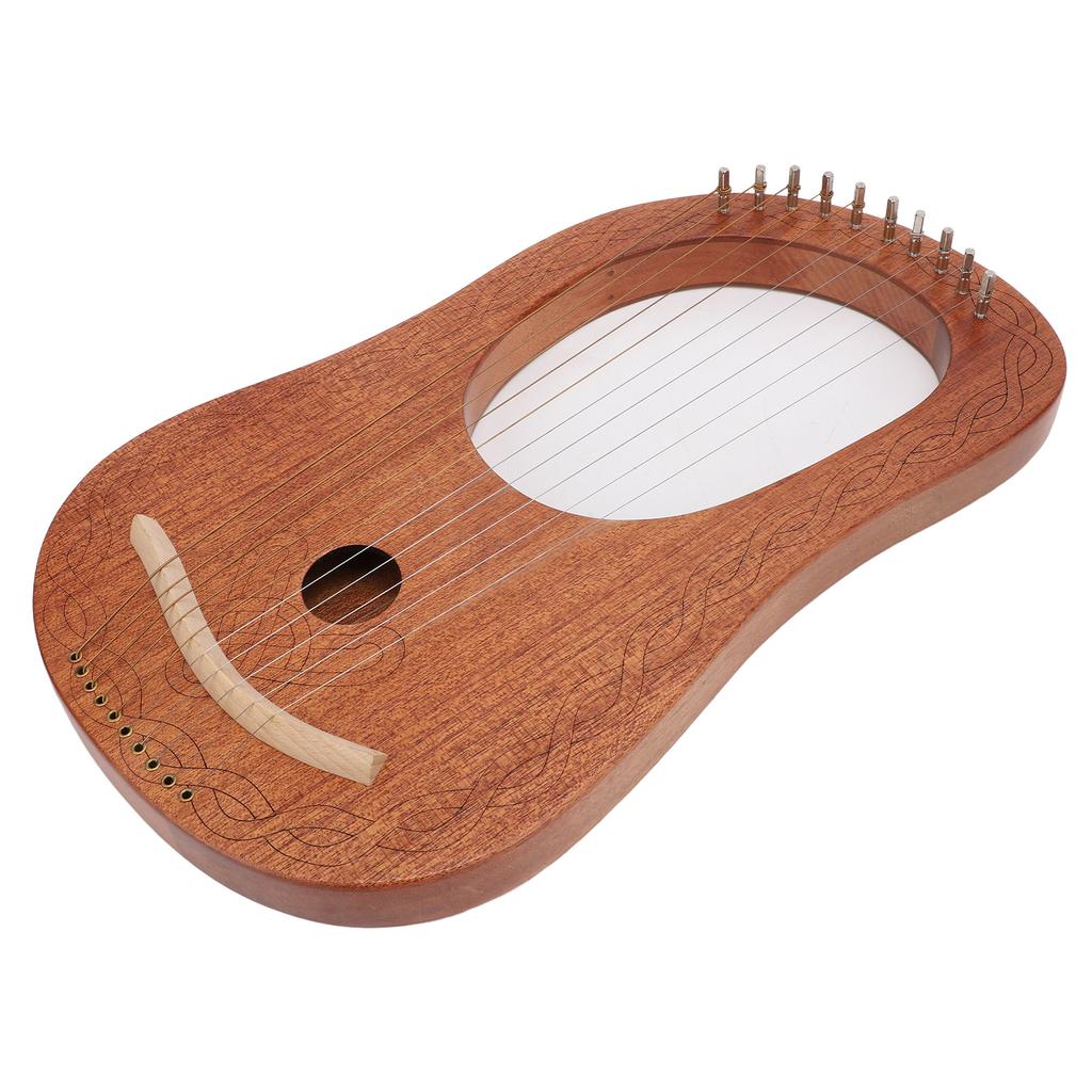 Lyre Harp Lyrical 10 Strings Portable Mini Size Harp with Tunning Wrench for Beginner