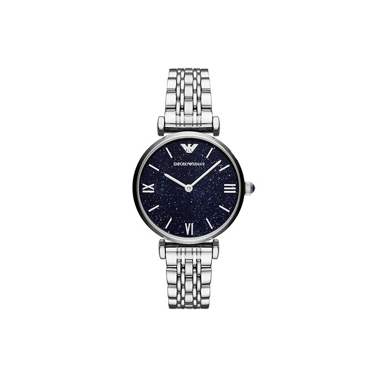 

EMPORIO ARMANI Gypsophila Collection Wrist Watch Quartz Movement Stainless Steel Strap Blue Dial Women s Watch AR11091-CLG Black Dial