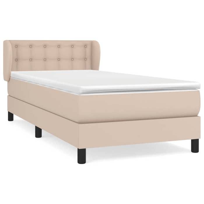 3127288 vidaXL Divan Bed with Mattress Cappuccino 90x190 Cm