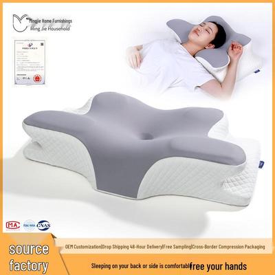 Memory Foam Gestricktes Tiefschlaf Nackenstützkissen - Klasse A Nicht-Zusammenfallende Schlafhilfe