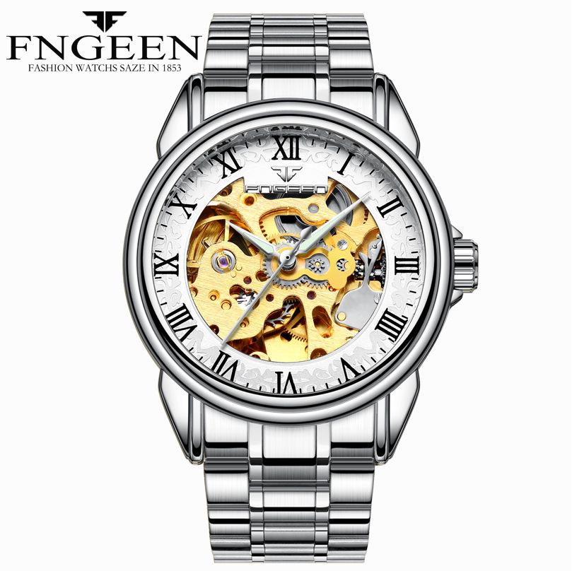 Fen Zun Men's Waterproof Fashion Automatic Skeleton Watch