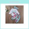Schickes Neugeborenes Kind Baby Mädchen Blumige Kleidung Strampler Overall Mit Passender Hose