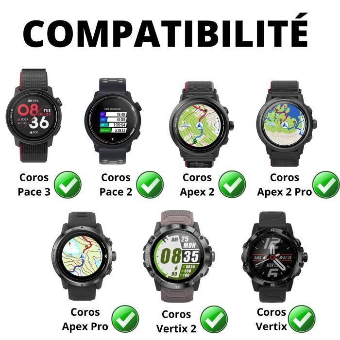 Charger for Coros Pace3-Pace 2-Apex 2-Apex 2 Pro-Vertix 2 Smartwatch - PHONILLICO - Black