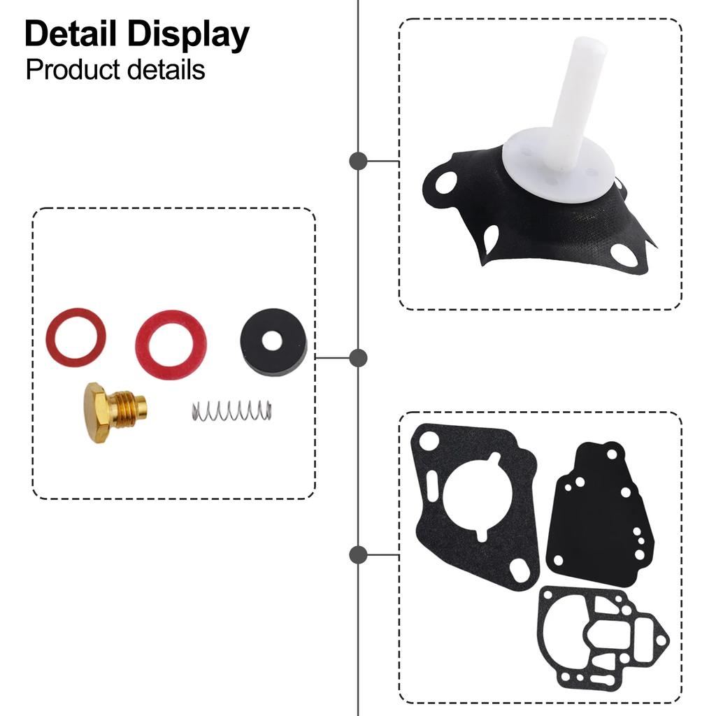1set Carburetor Repair Kit For Mercury For Mariner 6HP 8HP 9.9HP 10HP 20HP 25HP Outboard Marine Engine Boats Motor