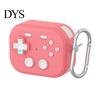 Protective Case TPU with Keychain for Airpods Funny Handheld Game Design Drop Protection Hard Shell Cover Safety Lock Men Boys Shatterproof Phone