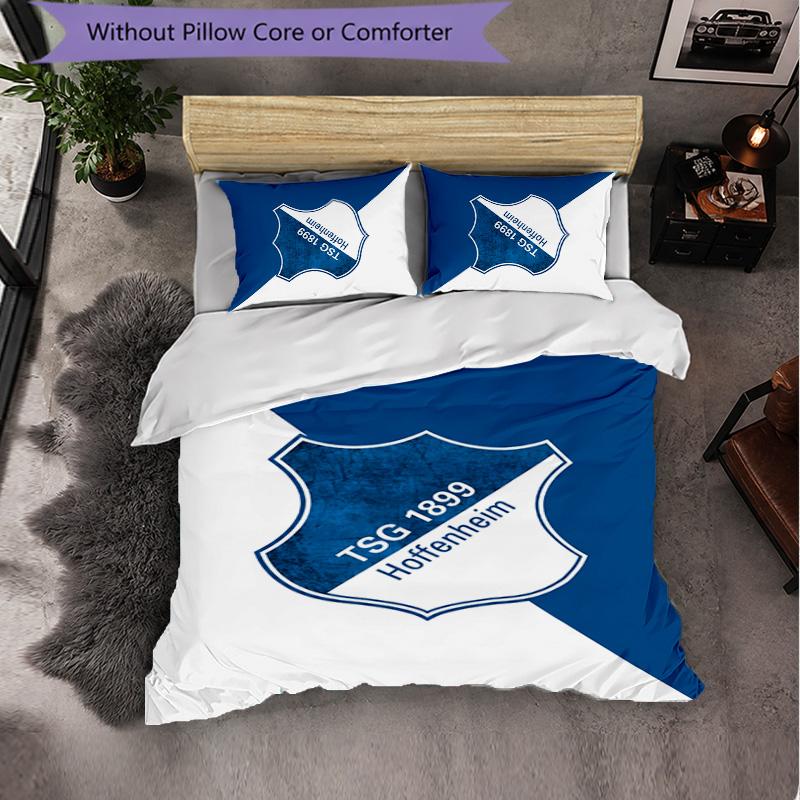 Biancheria da letto a tema TSG Hoffenheim FC Set 3 Pezzi Copripiumino Biancheria da letto Decorativa per Camera da Teen Decorazione per la Casa
