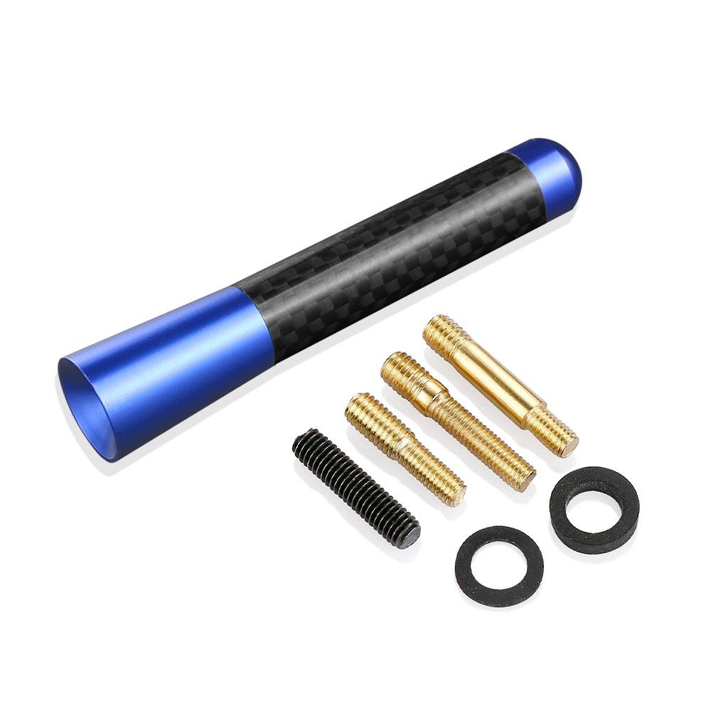 8CM Stubby Mast Carbon Fiber Radio Antenna Aerial Enhanced Signal Antenna Auto Accessories For Smart Fortwo Forfour 453 451 450