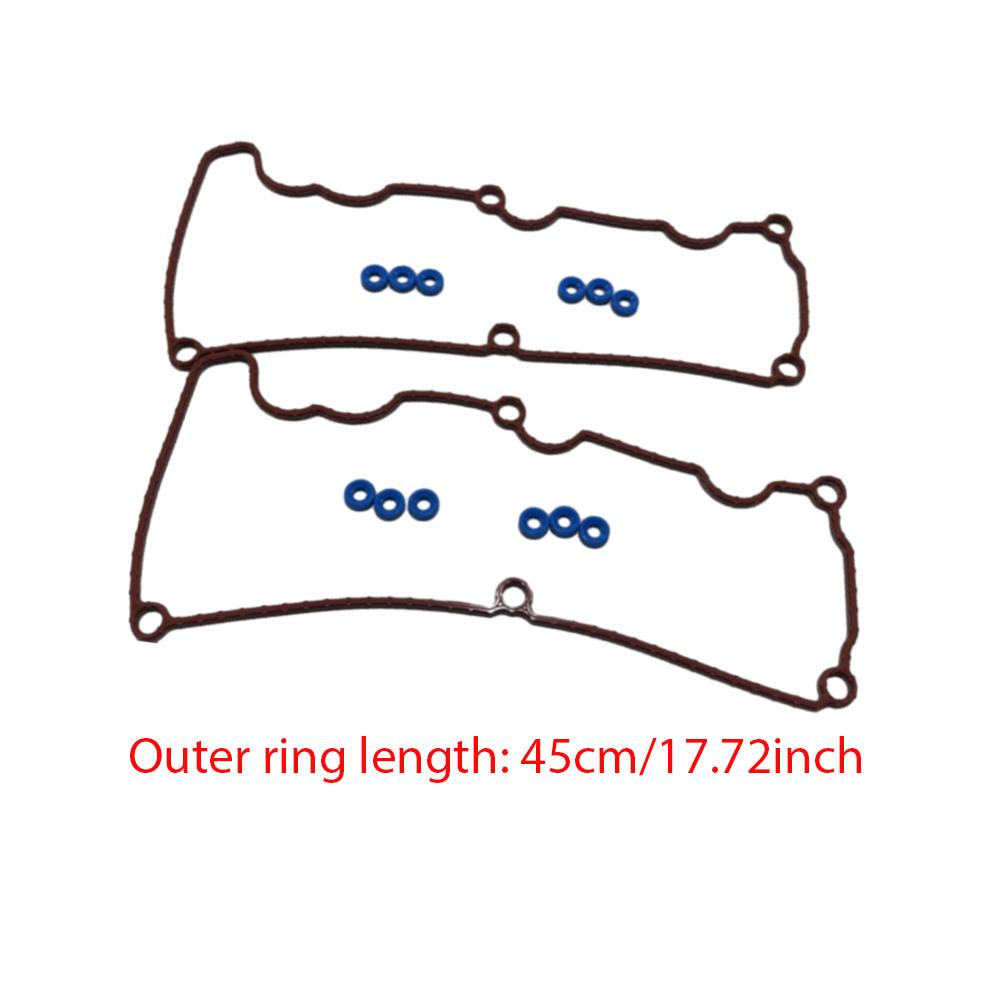 2pcs Valve Cover Gaskets with 12pcs Grommets For Ford Mustang 4.0L V6 SOHC 12V 2005 2006 2007 2008 2009 2010 VS50646R VS50402