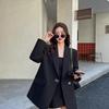 Womens Spring Autumn Casual Suit Coat Black Loose Blazer Jacket for Women Korean Fashion Streetwear Long Sleeve Blazers