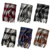 Plush Plaid Wool Scarf Tassel Long Shawl Simple Winter Cashmere Scarves  Girl