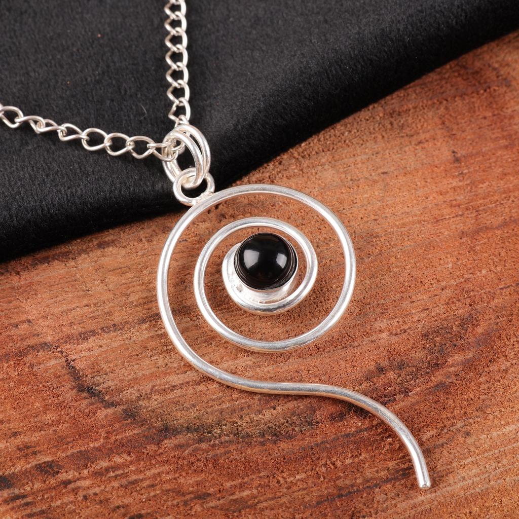 Black Tourmaline Pendant Gemstone Jewelry, 925 Solid Sterling Silver Pendant, Handmade Amazing Pendant Jewelry