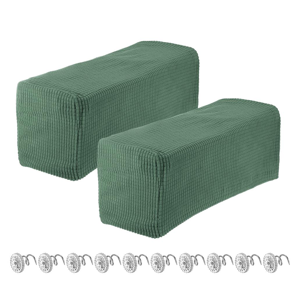 2pcs Stretch Armrest Covers Couch Arm Covers with Twist Pin Protector Slipcovers Dustproof for Chairs Sofa Office Home