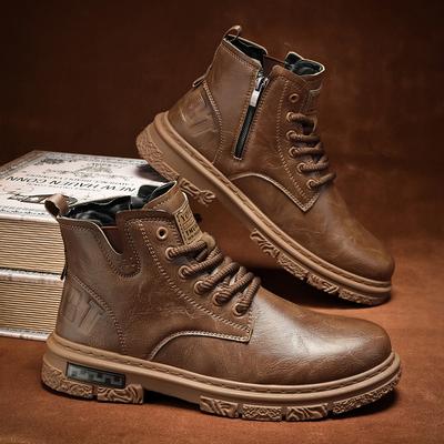 Winter Men's Boots Trendy Men's Shoes British Cargo Boots Outdoor Plus Size Versatile Casual Shoes Man Shoes Ankle Boots