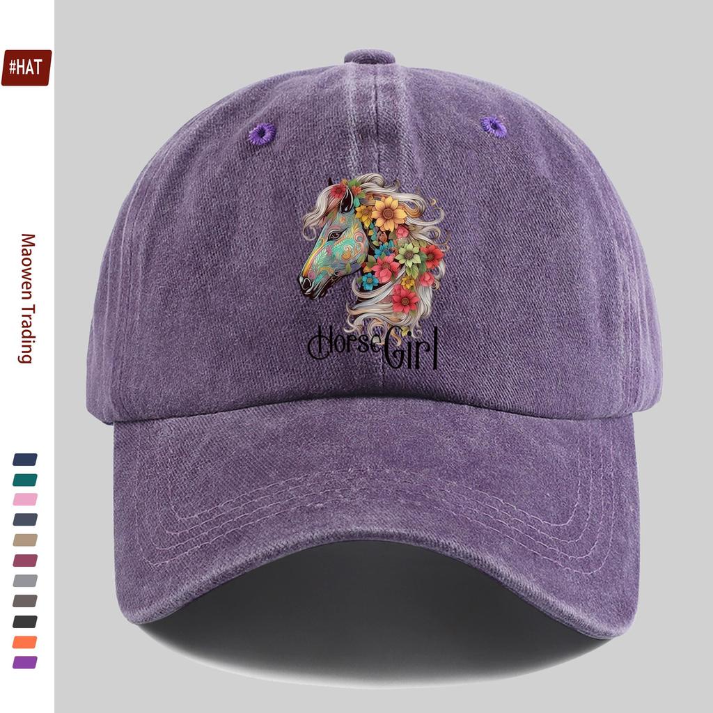 pc pcs Horse Floral Print Trucker Hat Suitable for Dating Outdoor Sports Beach Vacations Fishing Cycling Parties Adju