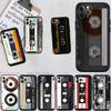 PP17 Cassette Vintage Tape Soft Shell Phone Case for iPhone 16 15 14 13 12 Pro Max Plus Mini