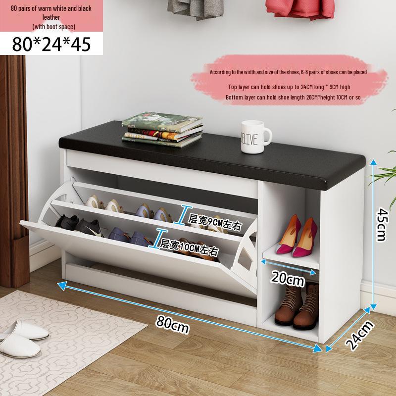 Flip-Top Shoe Cabinet & Bench: Multi-Functional Entryway Shoe Storage and Sofa Stool