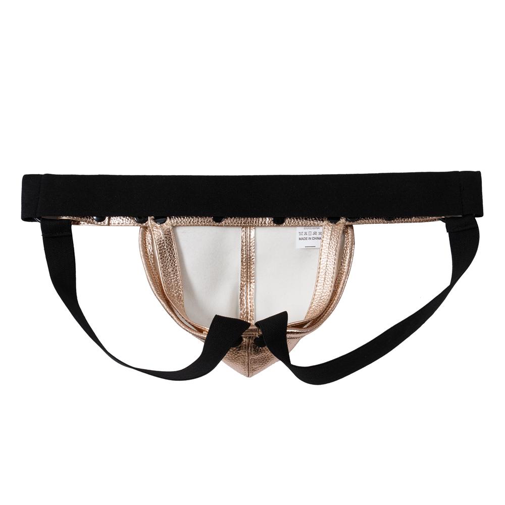 Jockstraps JOCKMAIL One Size Specification Adjustable Waist Size G-string Imitation Leather Removable Scrotal Pouch Fashionable Men's Thong Underwear