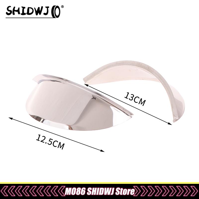 Universal Chrome Metal Scooter Headlight Rainproof Cover 5.75"/7"For Cafe Racer Motorcycle Front Lamp Visor