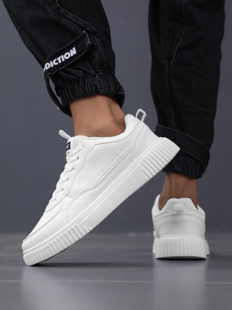 Korean Style Casual Couple Board Shoes - Lightweight, Cold-Adhesive, High-Quality Little White Sneakers