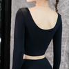 Women's Long Sleeve Yoga Top - Fashionable, Round Neck, Autumn Sportswear