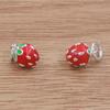 925 Sterling Silver Earring DIY Jewelry Accessories Small Red Pendant Base Charms for Woman Jewelry Bracelets Accessories