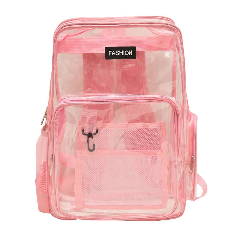 Schoolbag Transparent Jelly Bag Trendy High School College Student PVC Schoolbag New Large Capacity Cool Waterproof Backpack