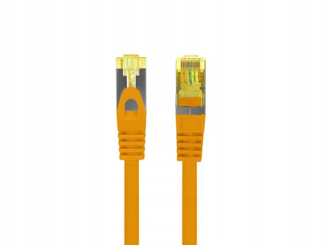 Patchcord Lanberg S/FTP kat.6A 0,5m LSZH CU fluke passed pomarańczowy
