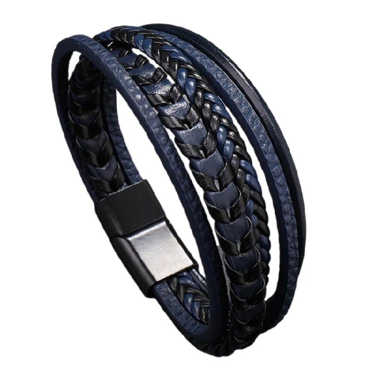 Vintage Handgefertigtes Leder Einfaches Armband Mehrlagiges Armband Lederband Handgelenkschmuck Geschenk für Modebegeisterte