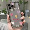 Simple Color Love Is Suitable for iPhone17promax Space Phone Case Apple 16 Transparent 14/15 Niche
