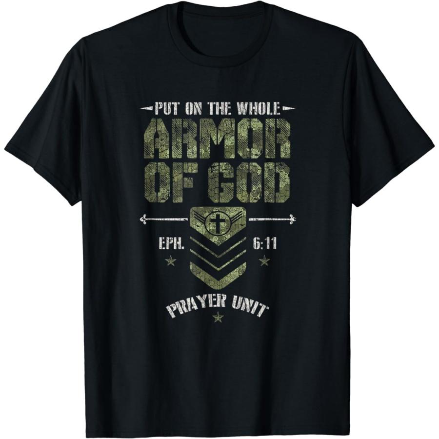 PamLeR Vintage Camo Armor of God Christians Religious Camouflage T-Shirt (Black, XL) XXXXXL разноцветный