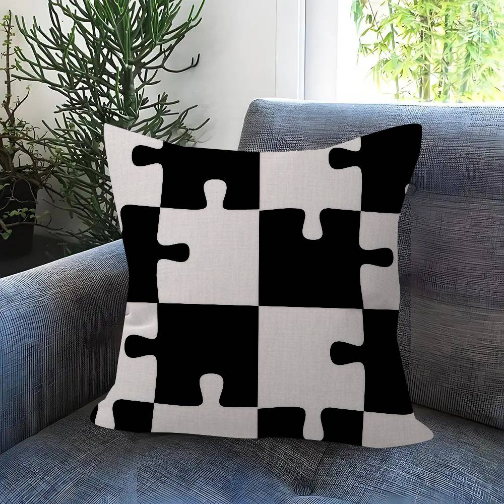 Black And White Abstract Pillow Cushion Cover Pillowcase Living Room Sofa Home Decor