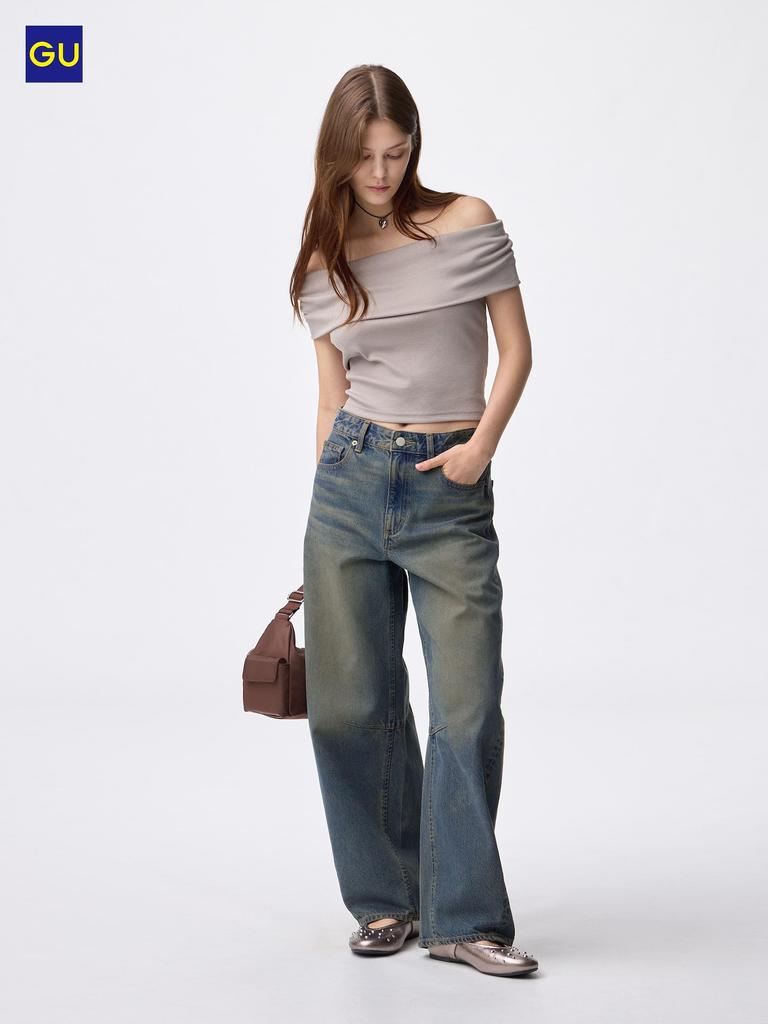 Uniqlo Gu Barrel Leg Jeans