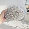 Elegant Rhinestone Sunflower Evening Clutch Bag Formal Party Wedding Banquet Handheld Purse