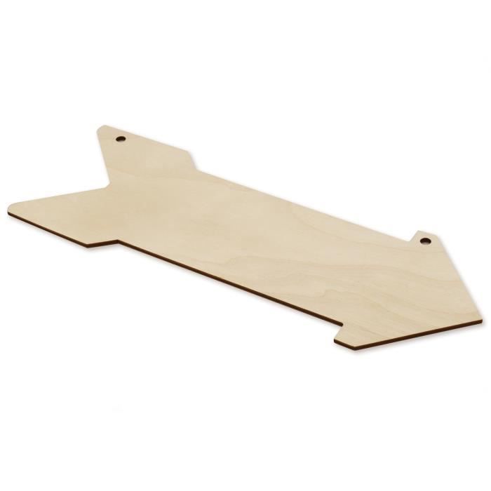 Lot De 5 Pendentifs En Forme De Flèches - Creative Deco - 30x11cm - Contreplaqué Non Peint