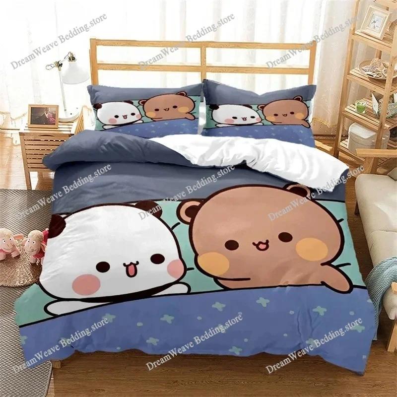 Home Textile Cartoons Bubu Dudu Cover Duvet Cover Pillow Case Boy Girl Polyester Bedding Set King Queen Twin Size Luxury Gift963