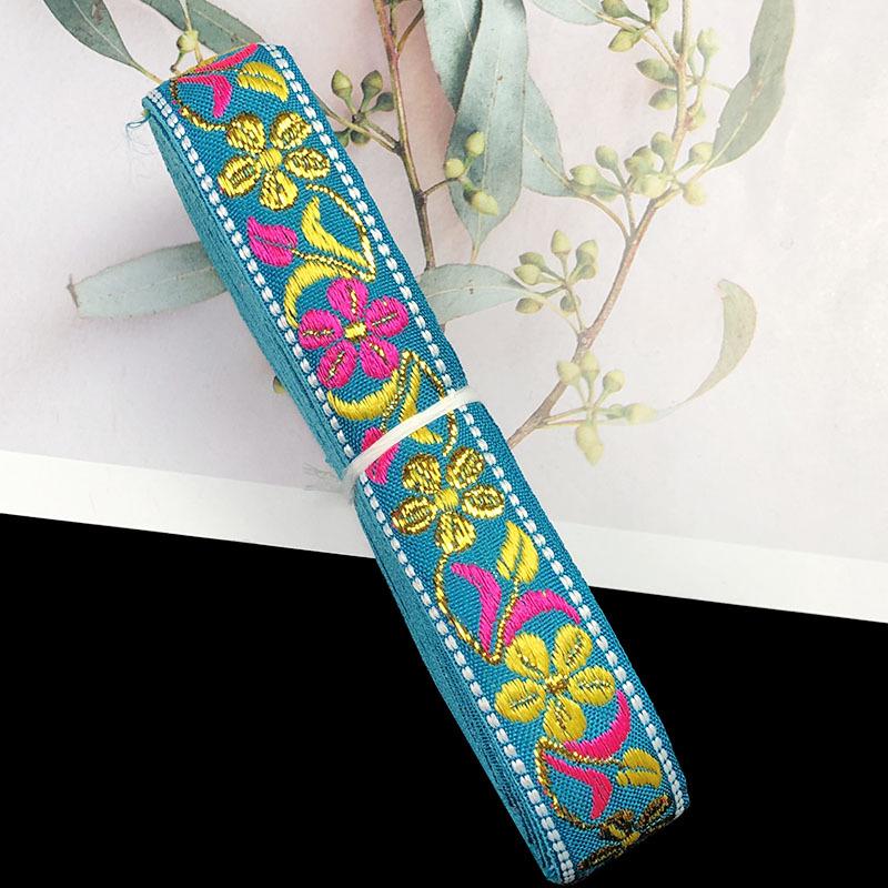 2cm Ethnic Style Colorful Jacquard Lace Ribbon for Curtains and DIY Clothing Accessories