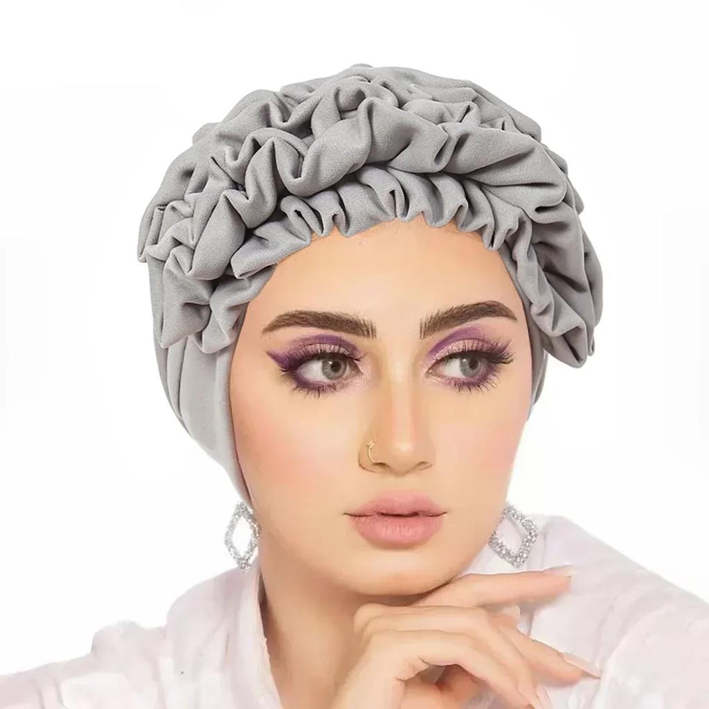 Women Sequin Knotted Turban Indian Hat Muslim Hijab Beanie Bonnet Hair Loss Headscarf Chemo Cap Headwear Bandanas Turbante Mujer