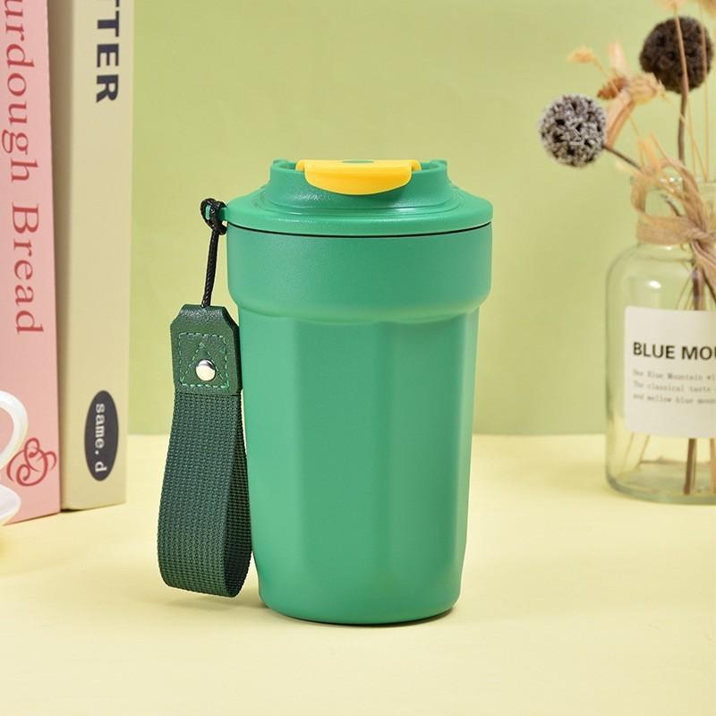 Simple Stainless Steel Coffee Cup Double-Layer Vacuum Thermos Cup Car Portable Gift Water Cup