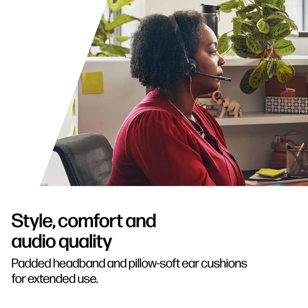 Poly Blackwire 3320 Wired Headset Microsoft Noise with for Web Plantronics Polycom 8G0Y9AA (USB-C Connection, Certified, Cancelling, Microphone,